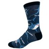 Crazy Dog T-Shirts Youth Shark Da-Dum Socks Funny Shark Movie Theme Song Ocean Beach Vaction Footwear - 3 of 4