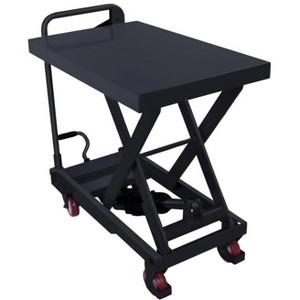 Hydraulic Lift Table Cart, 300/500/1100 lbs Capacity 28.5" Lifting Height, Manual Single Scissor Lift Table with Wheels & Non-Slip Pad for Handling - 1 of 4