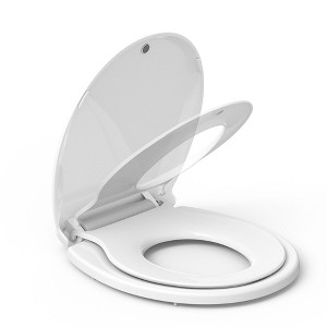 Round Toilet Seat with Toddler Seat Built in, Potty Training Toilet Seat Round Fits Both Adult and Child, with Slow Close and Magnets - 1 of 4