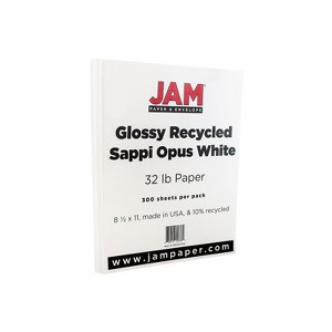 JAM Paper 32 lb. Cardstock Paper 8.5" x 11" White 250 Sheets/Ream (1592227) - 1 of 2