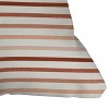 Little Arrow Design Co. Terracotta Stripes Outdoor Throw Pillow Beige - Deny Designs - 2 of 3