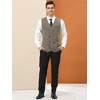 Lars Amadeus Men's Double Breasted Slim Fit Prom Sleeveless Waistcoat Suit Vest - 3 of 4