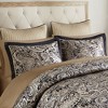 Lyngins 12-Piece Complete Bed Set, Paisley Jacquard Comforter Set, 100% Cotton Bed Sheets Set, Euro Shams & More, Queen Bedding Set - 3 of 4