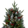 Northlight 6' Pre-Lit Frosted Mixed Berry Pine Artificial Christmas Tree - Clear Lights - 4 of 4