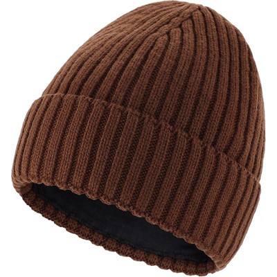 ZUPPAD Adult General Sizing Fleece Lined Cuffed Beanie Hat for Men Women Knitted Winter Wool Beanies Skull Cap Warm Watch Hats 1 Pack