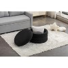 TUYOHW Round Ottoman,Footstool with Soft Padded Seat,Ottoman for Living Room,Bedroom,Entryway - 2 of 4
