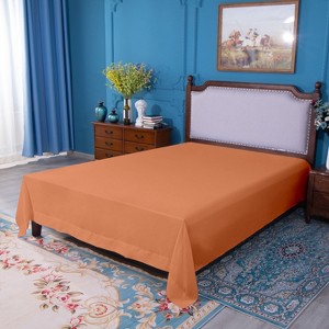 Brushed Microfiber Flat Sheet Only, Super Soft Hotel Quality Top Sheet - NTBAY - 1 of 4