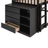 NicBex Twin Size Bunk Bed Loft Bed Pine Bed Frame with 4 Drawers and 3 Shelves, Ladder and Full Length Guardrail, No Box Spring Required - 4 of 4