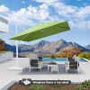 PURPLE LEAF Patio Umbrella White Cantilever Offset Umbrella Square Outdoor Umbrella with 360-degree Rotation for Garden Deck Pool - 2 of 4
