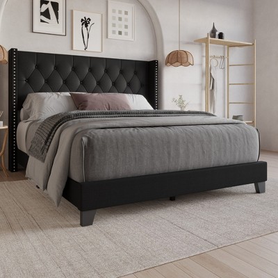Home Design Homer Tufted Upholstered Panel Bed