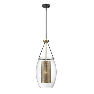 Savoy House Dunbar 1 - Light Pendant in  Warm Brass/Bronze