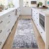 Abstract Machine Washable Rug with Rubber Backing for Living Room Stain Resistant Accent Rug Low Pile Ultra Soft Non Slip Rug - 2 of 4