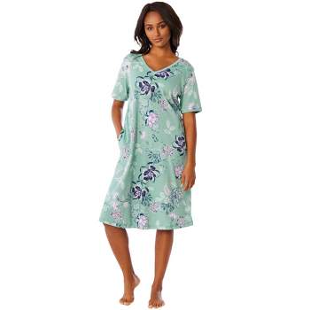 Agnes Orinda Women's Plus Size Satin Star Print Lace Trim Pajamas Nightgown  : Target