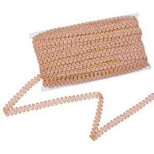 Unique Bargains Polyester Woven Lace Gold Edge Trim Lace Ribbon 1 Pc - 1 of 4