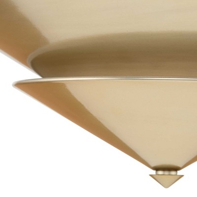 Progress Lighting Pinellas 4-Light Close-to-Ceiling Softgold Steel Fixture with White Plaster Shade