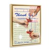 Stupell Industries Drink Cheers Restaurant Check Black Framed Floater Canvas Wall Art - 3 of 4