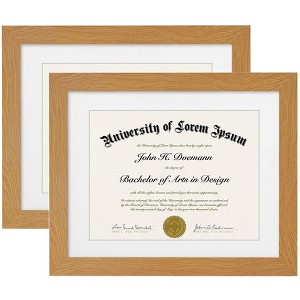 Americanflat Diploma Frame with shatter-resistant glass - Available in a variety of sizes - 1 of 3