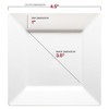 Smarty Had A Party 4.5" White Square Plastic Pastry Plates - 240 pcs - 3 of 4