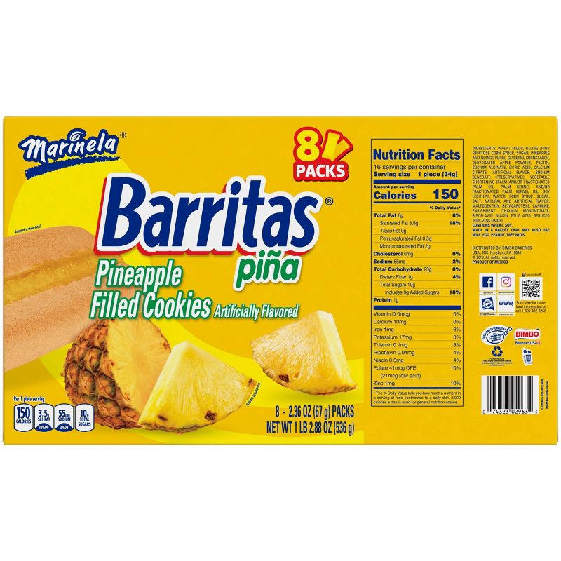 Marinela Barritas Pina Pineapple Bars - 8ct, 4 of 7