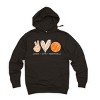 Simply Sage Market Peace Love Basketball Colorful Hoodie - 2 of 4