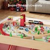 Wooden Train Table Set - Kids Activity Table with Train Tracks, 3 Storage Bins & City Scenery, Educational Toy for Toddlers Boys Girls Ages 3+ - 4 of 4