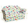 Costzon Kids Couch, Double Seat Sofa with Dinosaur Pattern, Comfy Backrest & Armrests, Soft Toddler Chair for Bedroom, Gift for Boys & Girls - 3 of 4