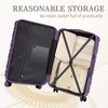 Lyngins 20/24/28 Inch 3 PCs Carry on Luggage Sets with Combination Lock,Suitcases Sets with Spinner Wheels for Family Trips - 4 of 4