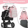 Itopfox Large Capacity Multifunctional Diaper Backpack for Travel & Hospital Use with Multiple Pockets - Pink - 4 of 4