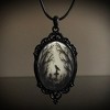 Gothic Bat Glass Pendant Necklace With Rope Chain For Punk Witch Victorian Jewelry Accessories - 3 of 4