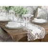 Saro Lifestyle Elegant Style Motif Embroidered Cutwork Design Table Runner, Off-White, 16" x 72" - 3 of 3
