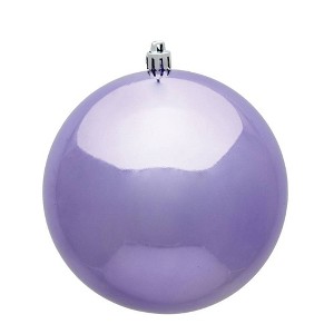 Vickerman 2.4"/24ct Shiny Ball Ornament UV Coated Lavender: Christmas Tree Decor, Shatterproof, Indoor/Outdoor Use - 1 of 1
