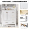 Okak Freestanding 30" Bathroom Vanities with 1 Door & 4 Drawers  Vanity with Ceramic Sink Solid Wood Bathroom Cabinet with Sink Combo - 4 of 4