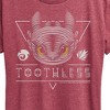 Women's - How to Train Your Dragon - Toothless Line Art Short Sleeve Graphic T-Shirt - 2 of 4