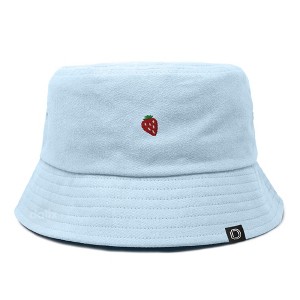 Dalix Lil Strawberry Embroidered Cotton Bucket Hat Outdoor Bucket Fruit Cap Womens - 1 of 4