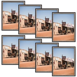 Golden State Art 11x14 MDF Picture Frame 0.91 Inch Thickness- Black/Gray, Pack of 8 - 1 of 4