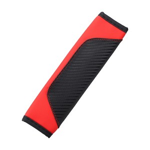 Unique Bargains Car Seat Belt Cover Universal Carbon Fiber Leather Auto Seat Belt Covers Shoulder Protection 9.06"x7.09" - 1 of 4