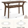 Tribesigns 2-Tier Farmhouse Dining Table for 4,  47" Rectangle Kitchen Table with Solid Wood Legs for Kitchen,Dining Room,Living Room ,Walnut - 2 of 4