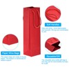 Unique Bargains Paper Reusable Sturdy Wine Tote Bag Gift Bags with Rope Handles 12 Pcs - 3 of 4
