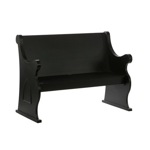 36 X 50 Farmhouse Outdoor Bench Black - Olivia & May : Target