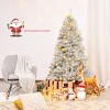 Tangkula 6Ft Hinged Artificial Silver Tinsel Christmas Tree with Metal Stand - 4 of 4