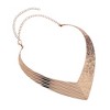 Women's Ribbed Statement Necklace - Antique Gold - 2 of 4