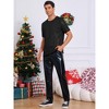 INSPIRE CHIC Men's Metallic Short Sleeved Club Rave Party Sequins Sparkly T-Shirt - 4 of 4