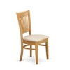 HomeStock African Artifacts Dining Chairs 2-Piece Set- Linen Fabric Seat And Slatted Back - 3 of 4