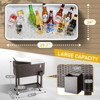 Karl Home 80 QT Brown Patio Cooler Cart - 2 of 4