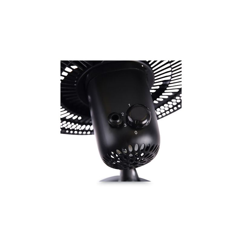 Alera 16" 3-Speed Oscillating Pedestal Stand Fan, Metal, Plastic, Black, 5 of 6