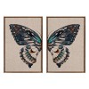 Kate & Laurel All Things Decor 23"x33" 2pc Sylvie Butterfly Diptych Linen Framed Canvas Art by The Creative Bunch Set Gold - 2 of 4