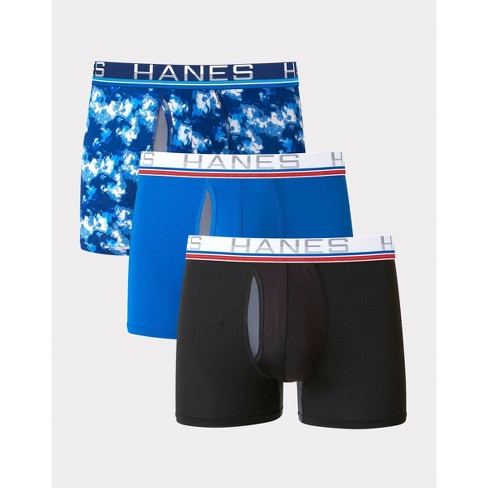 Hanes Premium Men's Xtemp Total Support Pouch 3pk Boxer Briefs - Blue/Gray - image 1 of 4