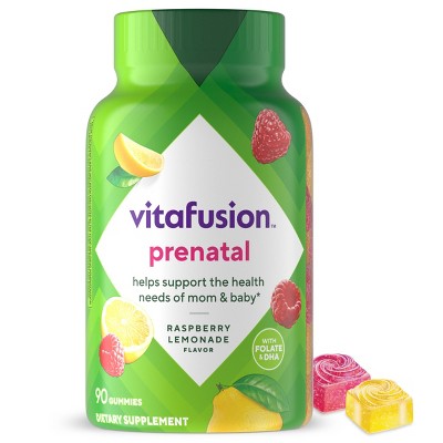 Vitafusion PreNatal Multivitamin Dietary Supplement Gummies - Lemon & Raspberry Lemonade - 90ct
