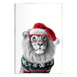 Stupell Industries Lion in Christmas Sweater, 10'' x 15'' - 1 of 4