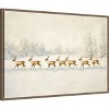 Amanti Art Winter Wonderland: Reindeer Procession by Melloi Art Prints Canvas Wall Art Print Framed - 2 of 4